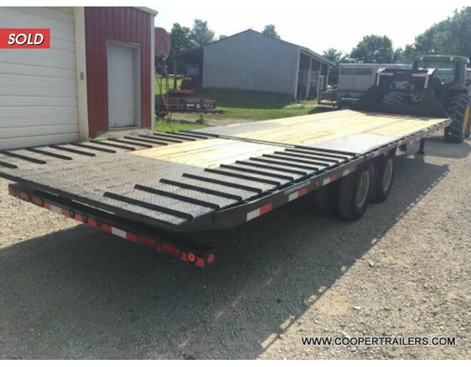 2021 Load Trail 22k Low-Pro Hydraulic Dove GN 102x32 Flatbed GN at Cooper Trailers, Inc STOCK# GTH38730 Photo 3