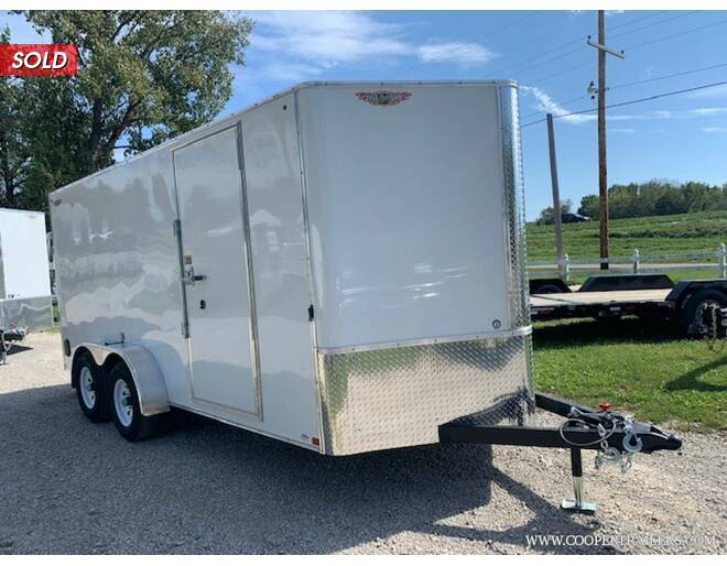 2020 H&H V-Nose 10K Cargo 7x16 w/ Ramp Cargo Encl BP at Cooper Trailers, Inc STOCK# FH29582 Exterior Photo
