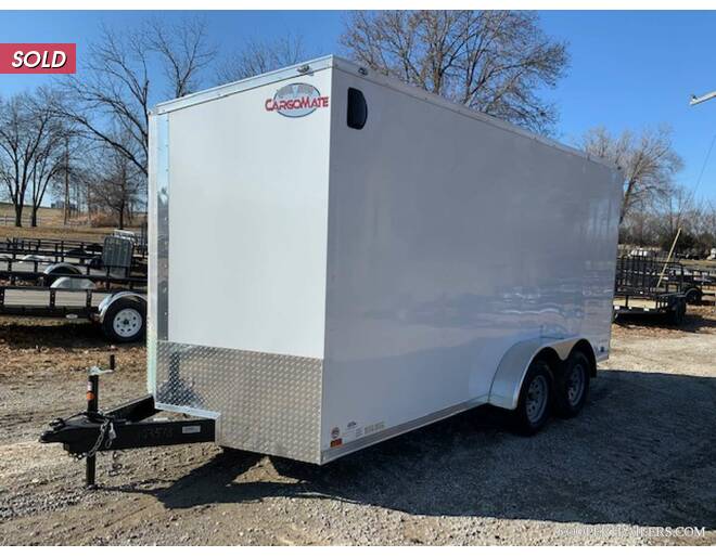 2020 Cargo Mate 7X16 V-Nose w/ Ramp Cargo Encl BP at Cooper Trailers, Inc STOCK# FH03518 Exterior Photo