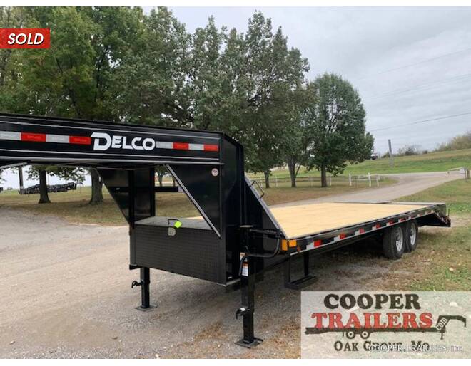 2021 Delco 14k Gooseneck Flatbed 102X25 Flatbed GN at Cooper Trailers, Inc STOCK# GT12580 Exterior Photo
