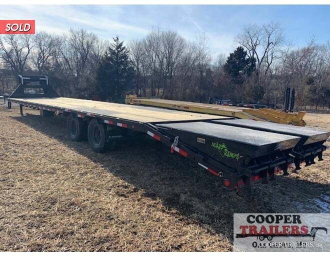 2021 Load Trail 25k LowPro GN 102x40 w/ Max Ramps Flatbed GN at Cooper Trailers, Inc STOCK# GTJ16261 Photo 2