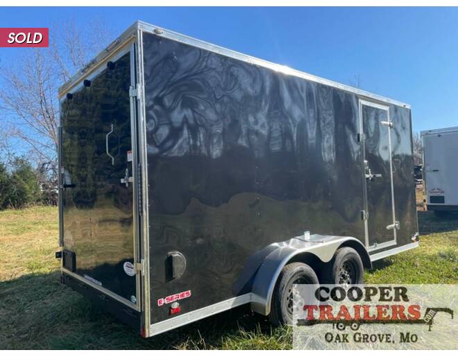 2021 Cargo Mate 7X16 V-Nose w/ Ramp Cargo Encl BP at Cooper Trailers, Inc STOCK# FH07586 Exterior Photo
