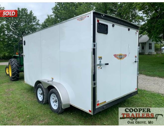 2021 H&H 7x14 V-Nose Cargo w/ Ramp  Cargo Encl BP at Cooper Trailers, Inc STOCK# FG49889 Photo 2