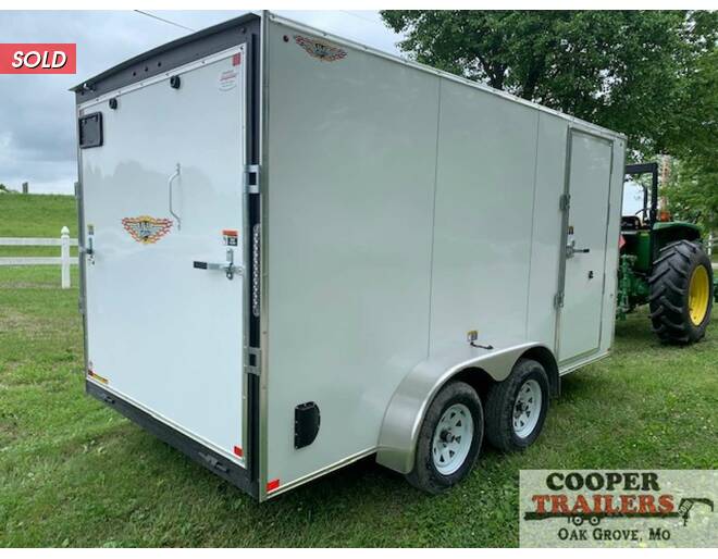 2021 H&H 7x14 V-Nose Cargo w/ Ramp  Cargo Encl BP at Cooper Trailers, Inc STOCK# FG49889 Photo 3